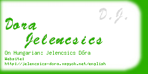 dora jelencsics business card